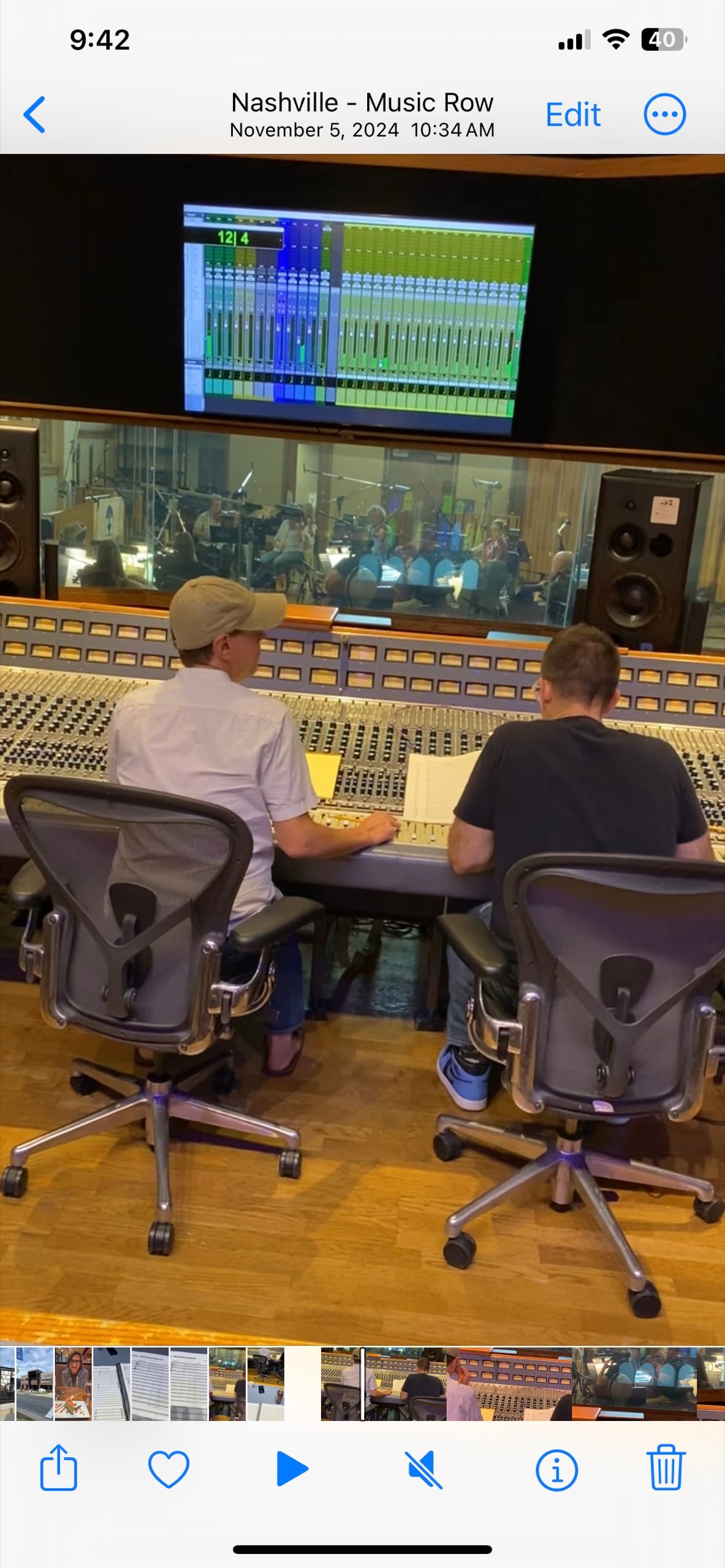 Producers in a music studio control room